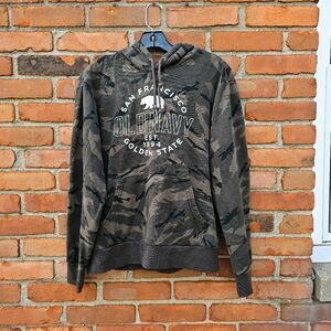 Old Navy Camo 1994 Golden State Graphic Hoodie S | Pullover Sweatshirt |
